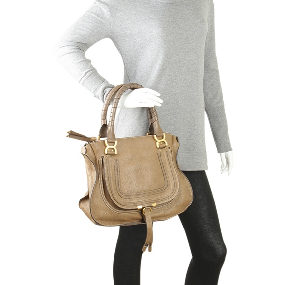 Chloe Marcie Medium Leather Satchel (145216) - Picture 2 of 8